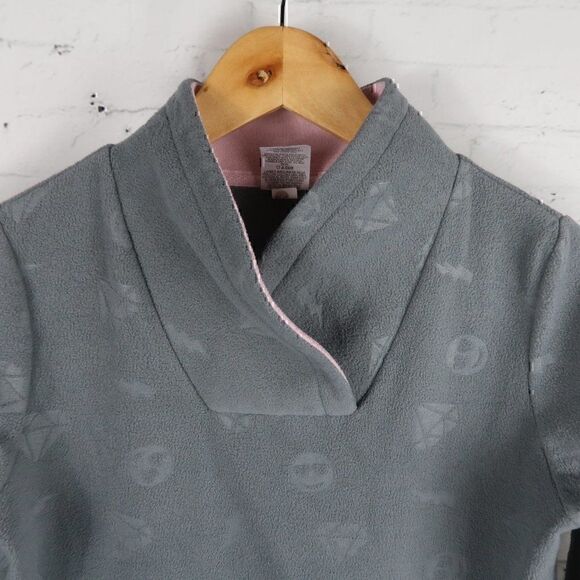 ATHLETIC WORKS GREY PINK EMOJI EMBOSSED PULL OVER FLEECE YOUTH SIZE 14/16 XL - Picture 3 of 7